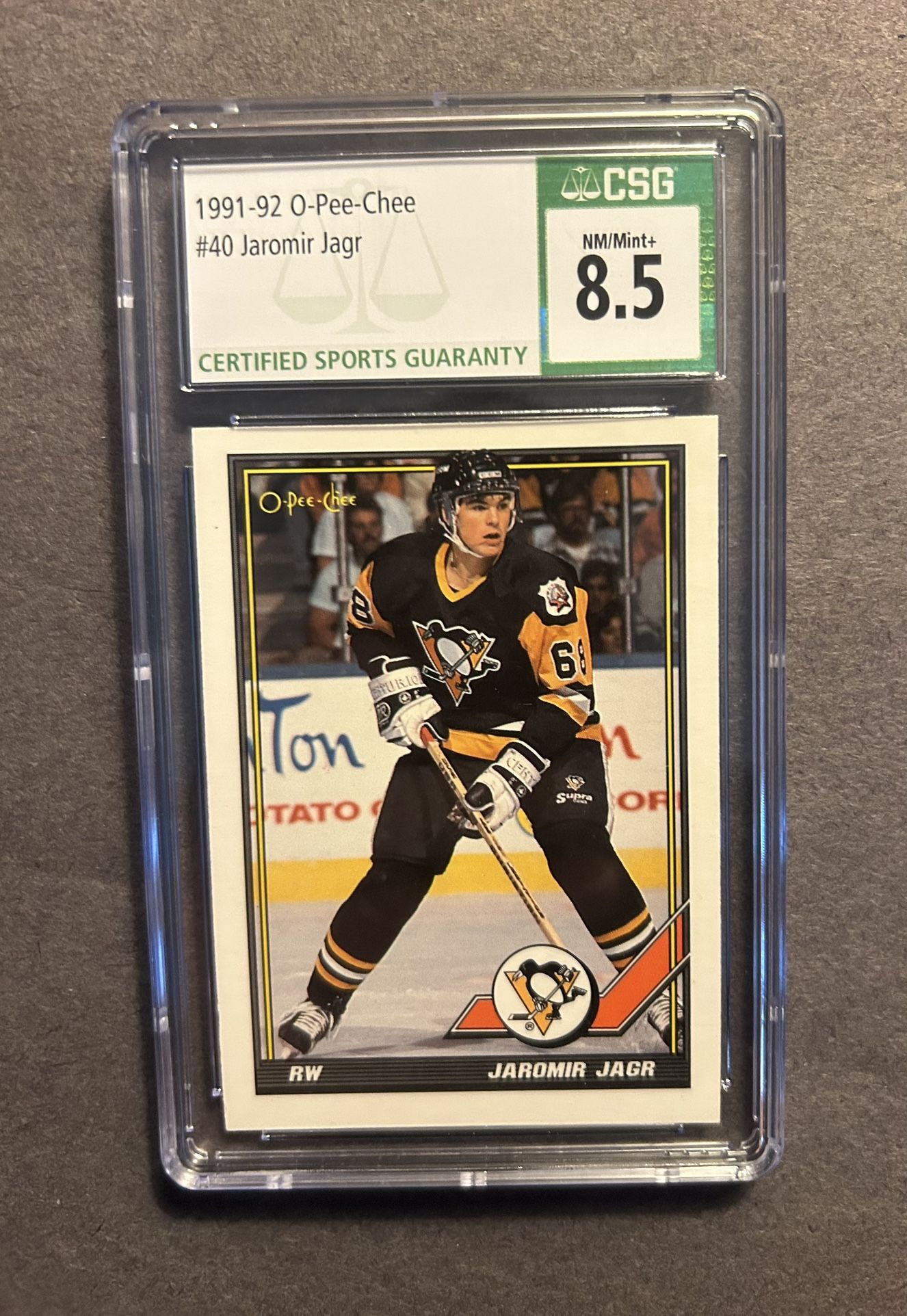 1991-92 OPC #40 Jaromir Jagr. Negotiable 