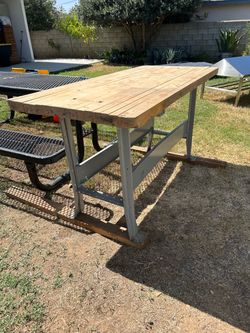 Rustic wood table