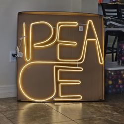 PEACE LIGHT WALL ART
