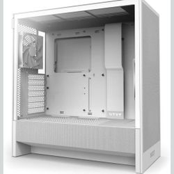 NZXT H5 Flow 2024 - Compact ATX Mid-Tower PC Gaming Case - High Airflow - 2 x 120mm Fans Included - 360mm Front & 240mm Top Radiator Support 