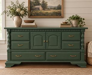 Pewter green dresser