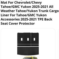 JUZISHU Cargo Mat with Backrest Mat for Chevrolet/Chevy Tahoe/GMC Yukon 2025-2021