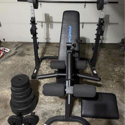 Home Gym | Bench, Rack, Weights And Dumbells 