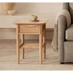 Article | Storage Side Table / Nightstand | Lenia - White Oak | Delivery Available