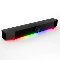 Tilted Nation TNPHASERB Sound bar For Desktop With Bluetooth, 3.5Aux