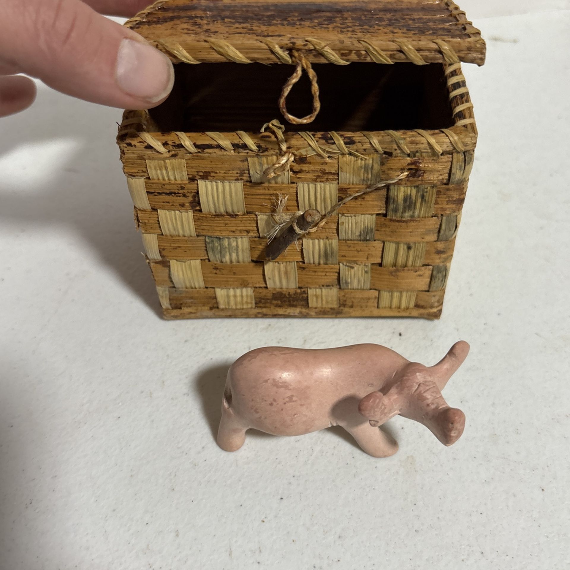 Handmade Box From Kenya With Figurine Animal