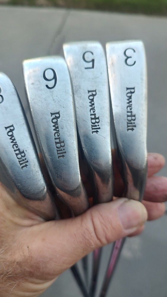 3,5,6,8 Golf Irons. by Powerbilt Stiff Shaft