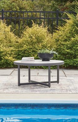 Ocean Beach Gray Round Cocktail Table