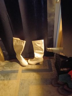 White Knee-High Go-Go Boots
