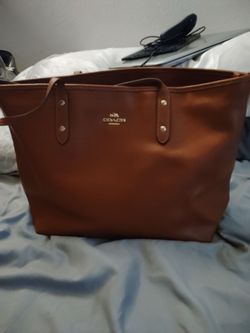 Coach leather tote bag