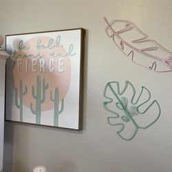 Girl room Decor 9 piece from TROPICAL- CACTUS Hobby Lobby