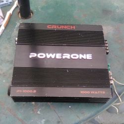Good Power One Crunch Car Amp  1000 Watts  It Works Good 