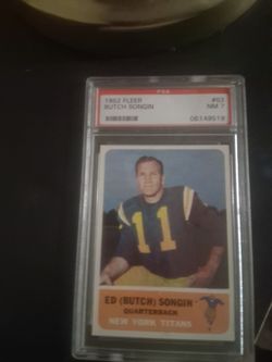 1962 Fleer Butch Songin PSA 7