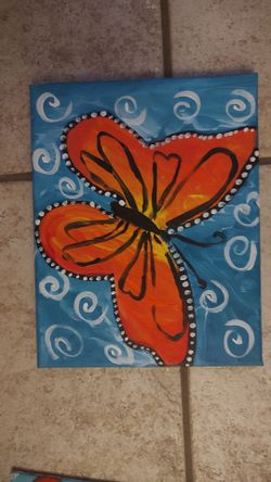 Butterfly Swirls - Painting/Art
