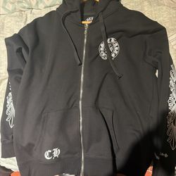 chrome hearts los angeles zip up hoodie