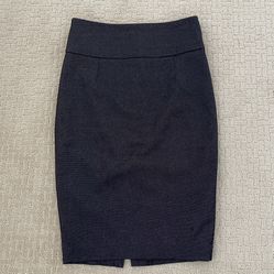 Zara Basic Black Pebble Pencil Skirt, XS