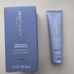HydroPeptide Micro-Dose Glow Booster Gentle Retinol Serum and foaming cleanser