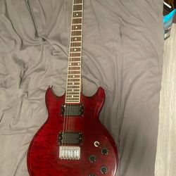Ibanez SA160QM RED QUILT Solid Body Electric Guitar