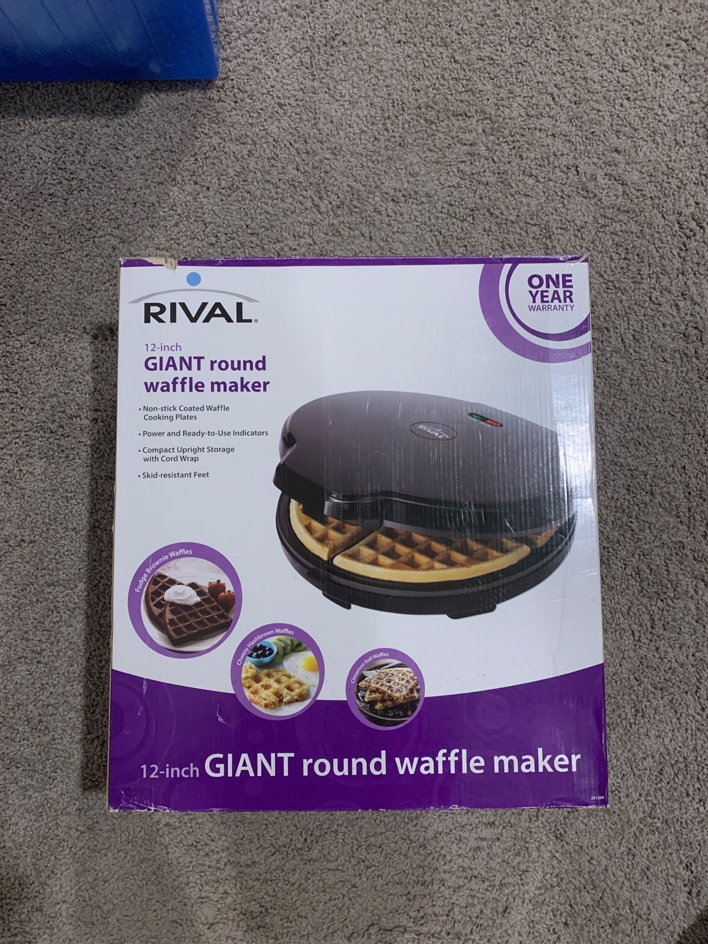 Rival Giant Round Waffle Maker 12-inch