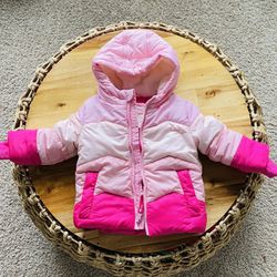 Cat And Jack  Pink Color block Puffer Jacket