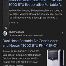 Portable Ac ,,,Heater,,Dehumidifier 