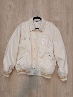 Zara suede varsity jacket