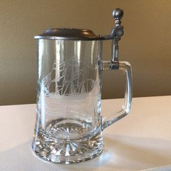 Alwe Old Spice Beer Stein With Pewter Lid 