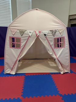 Large Cotton Canvas Kids Play Tent / Teepee Playhouse - Like New