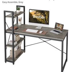 Desk with Storage Shelves