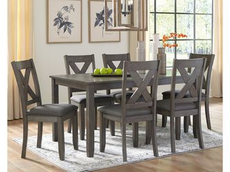 Caitbrook Gray Dining Room Set (Set of 7)