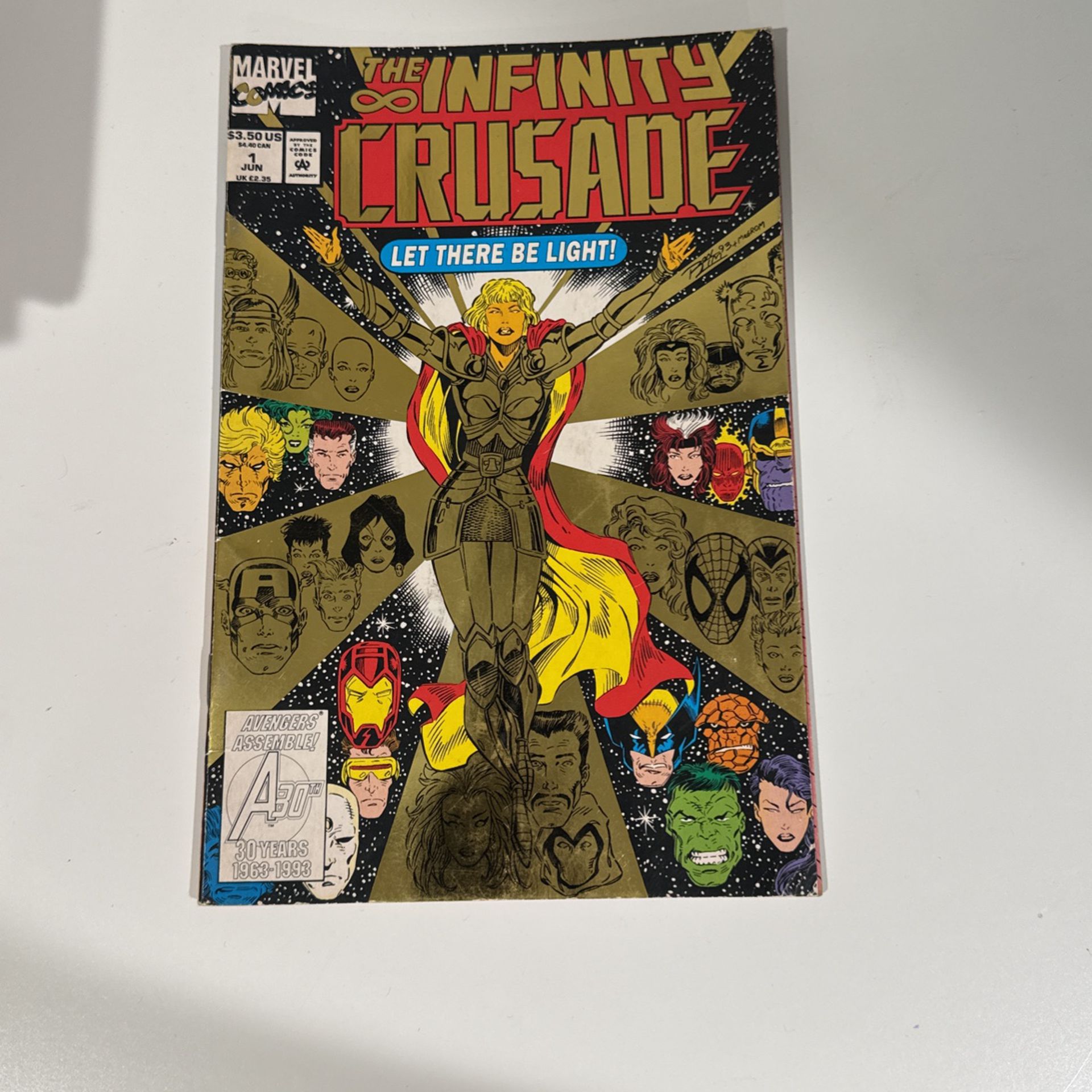 1993 Marvel Comics "THE INFINITY CRUSADE #1 Gold Foil Cover Comic Book