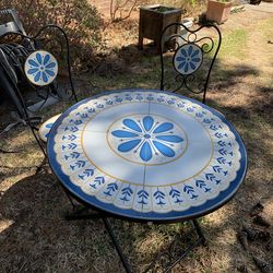 Mosaic Cast Iron Out Door Table