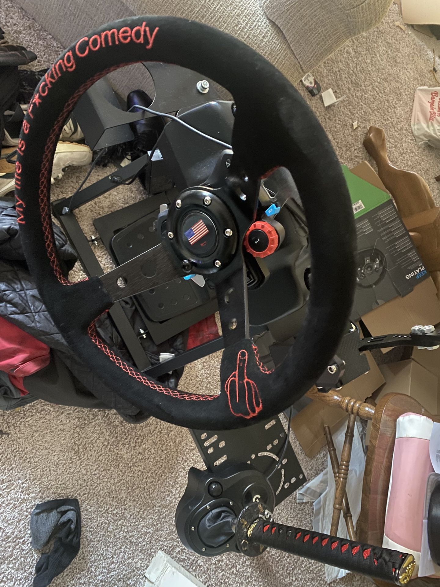 Logitech G23 Racing Wheel Custom Steering Wheel And Shifter And Hand Break