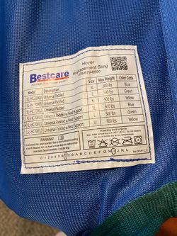 Padded sling for Hoyer lift