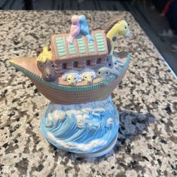 Noah’s Ark Vintage Porcelain Music Box 