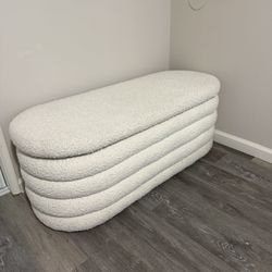 Boucle Storage Bench