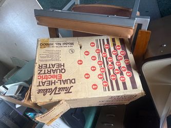 Vintage dual heat electric quartz heater