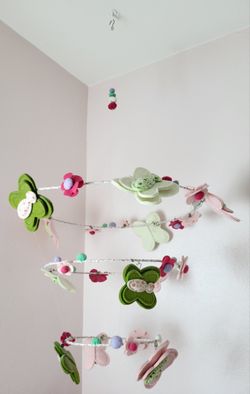 Flowers And Butterflies Mobile 