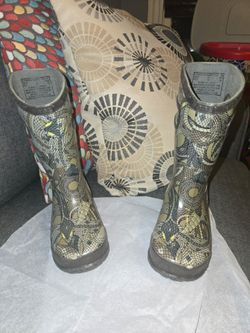 Bogs Snake Patterned Rubber Rain Boots