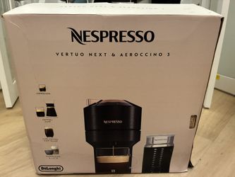 Nespresso Vertuo Next Coffee & Espresso Machine + Aeroccino 3 Milk Frother De’Longhi