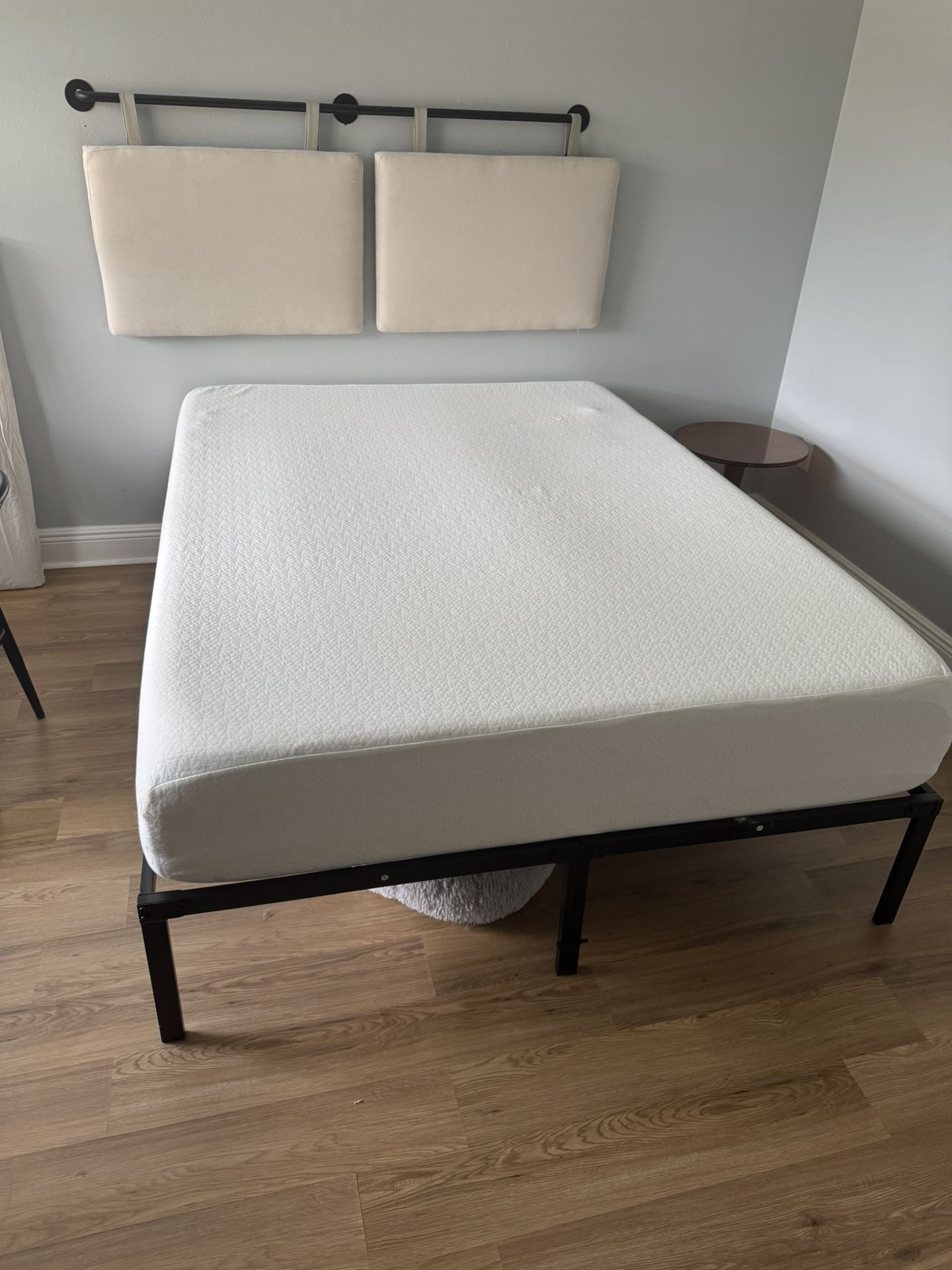 Queen Bed Set (queen mattress, bed frame, and headboard)