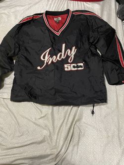 Vintage 90’s Indy 500 Embroidered Pullover Windbreaker Racing Jacket size L