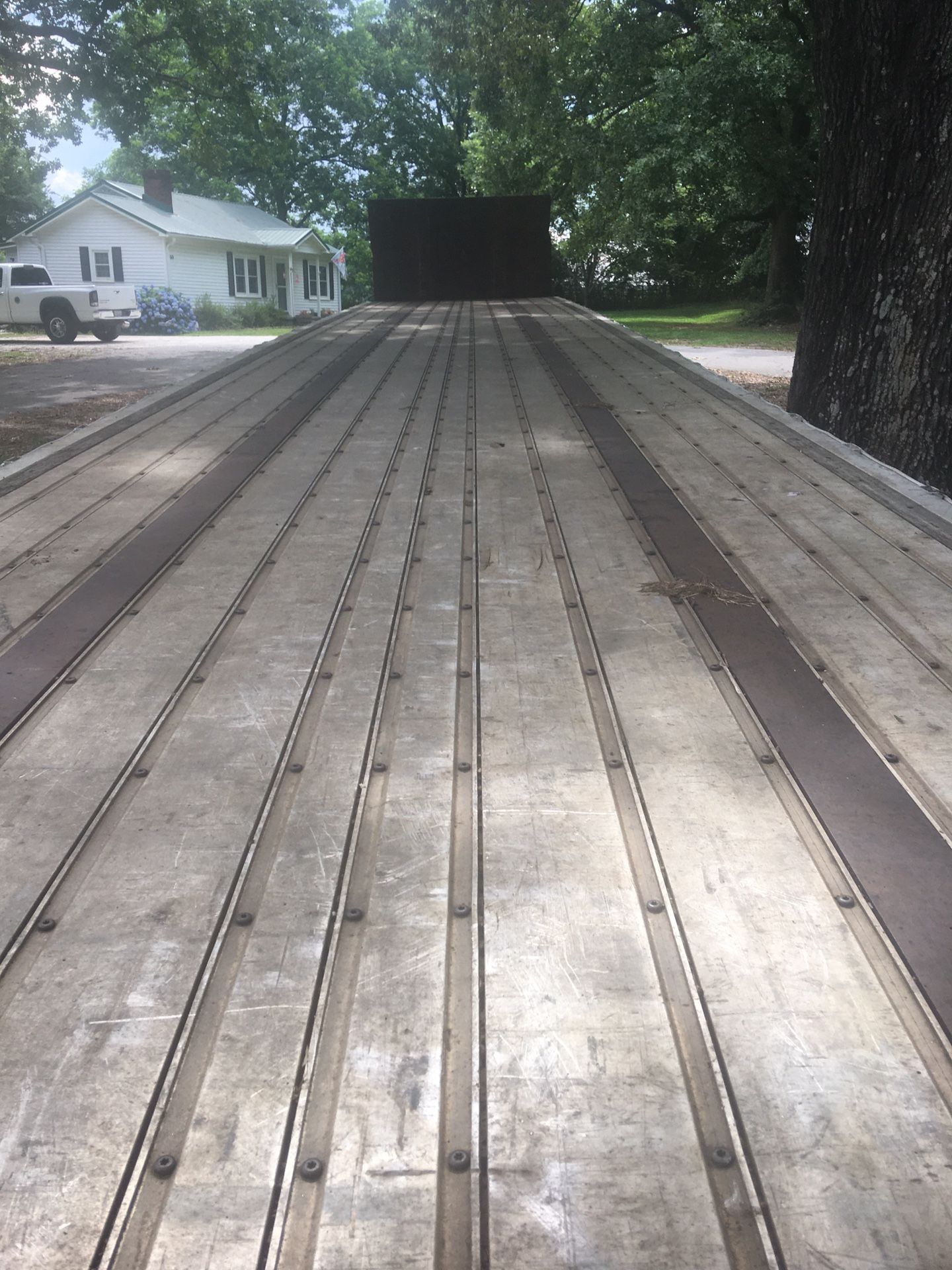 Flat Bed Trailer 51 Ft. Long 102” Wide Good Tires .