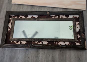 Custom cow print mirrow