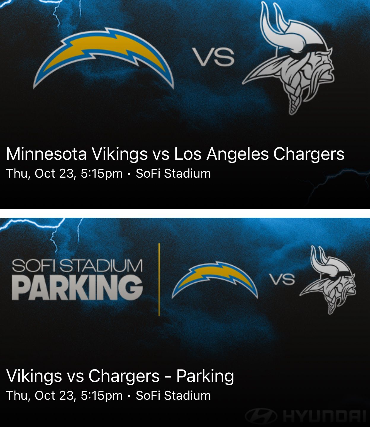 Vikings vs Chargers - 10/26/25