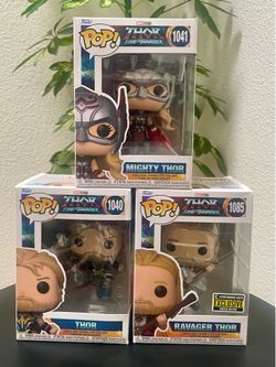 Set of 3 POP Funko Thor Love and Thunder Bobble-Heads