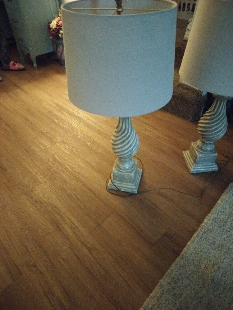 Ethan Allen Swirl Column Lamps