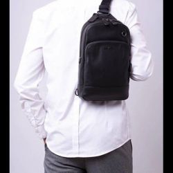 Coach Leather Crossbody Sling Bag Unisex 