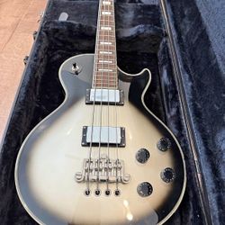 Burny Les Paul Custom Silverburst Bass MIJ