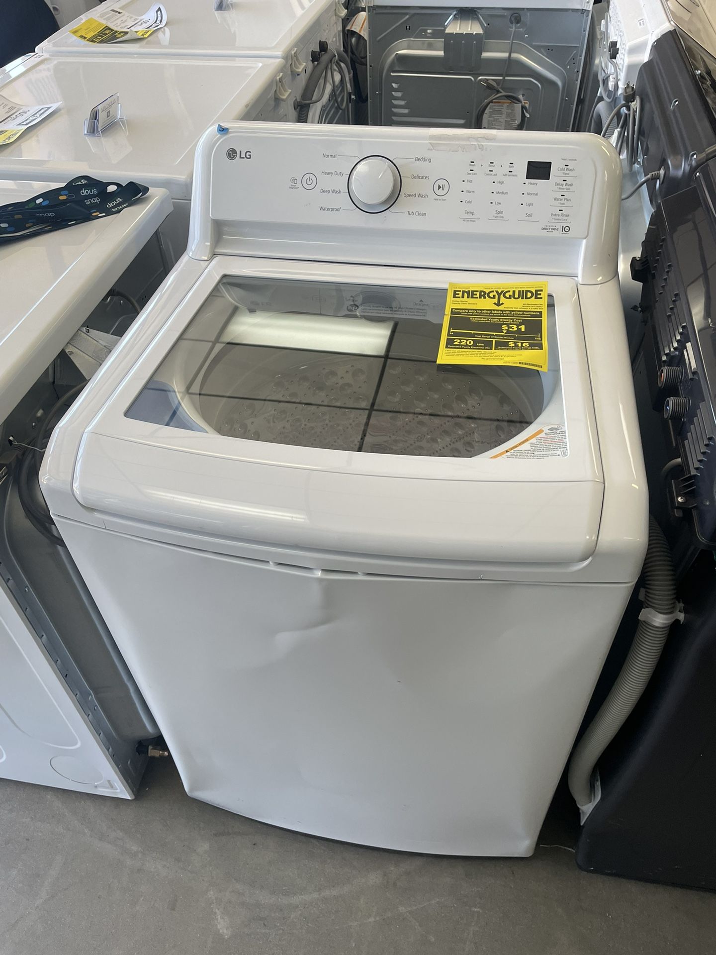 LG 4.5 Cu Top Load Washer In White